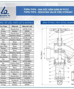 Cấu tạo Van góc kèm giảm áp Shinyi