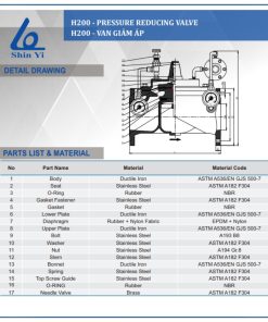 Cấu tạo van giảm áp Shinyi
