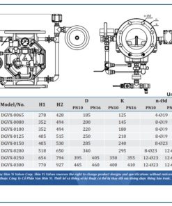 Van xả tràn Shinyi 5 Thông số kỹ thuật Van xả tràn Shinyi