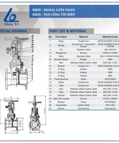 câu tạo van cổng tín hiệu điện shinyi